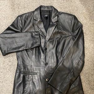Leather blazer limited size 12